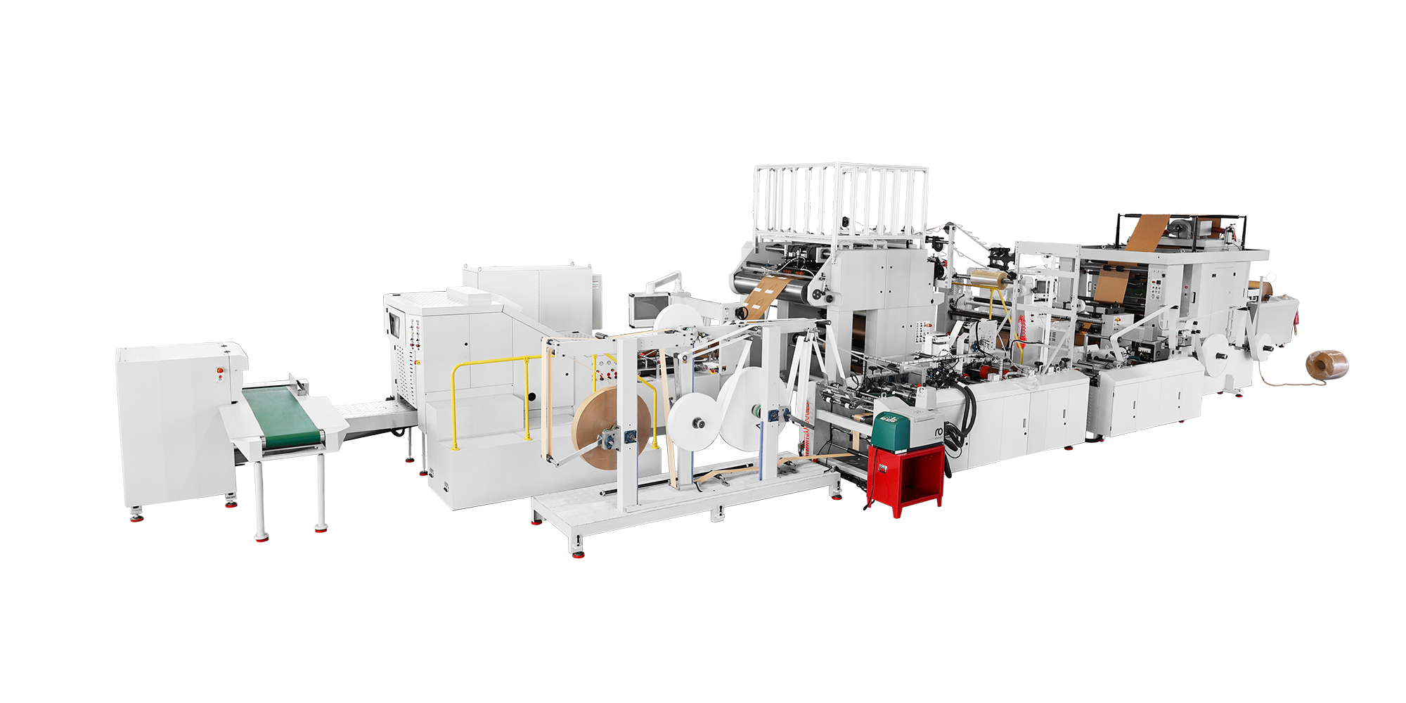 Square Bottom Paper Bag Machine with Twisted and Flat Handle Inline