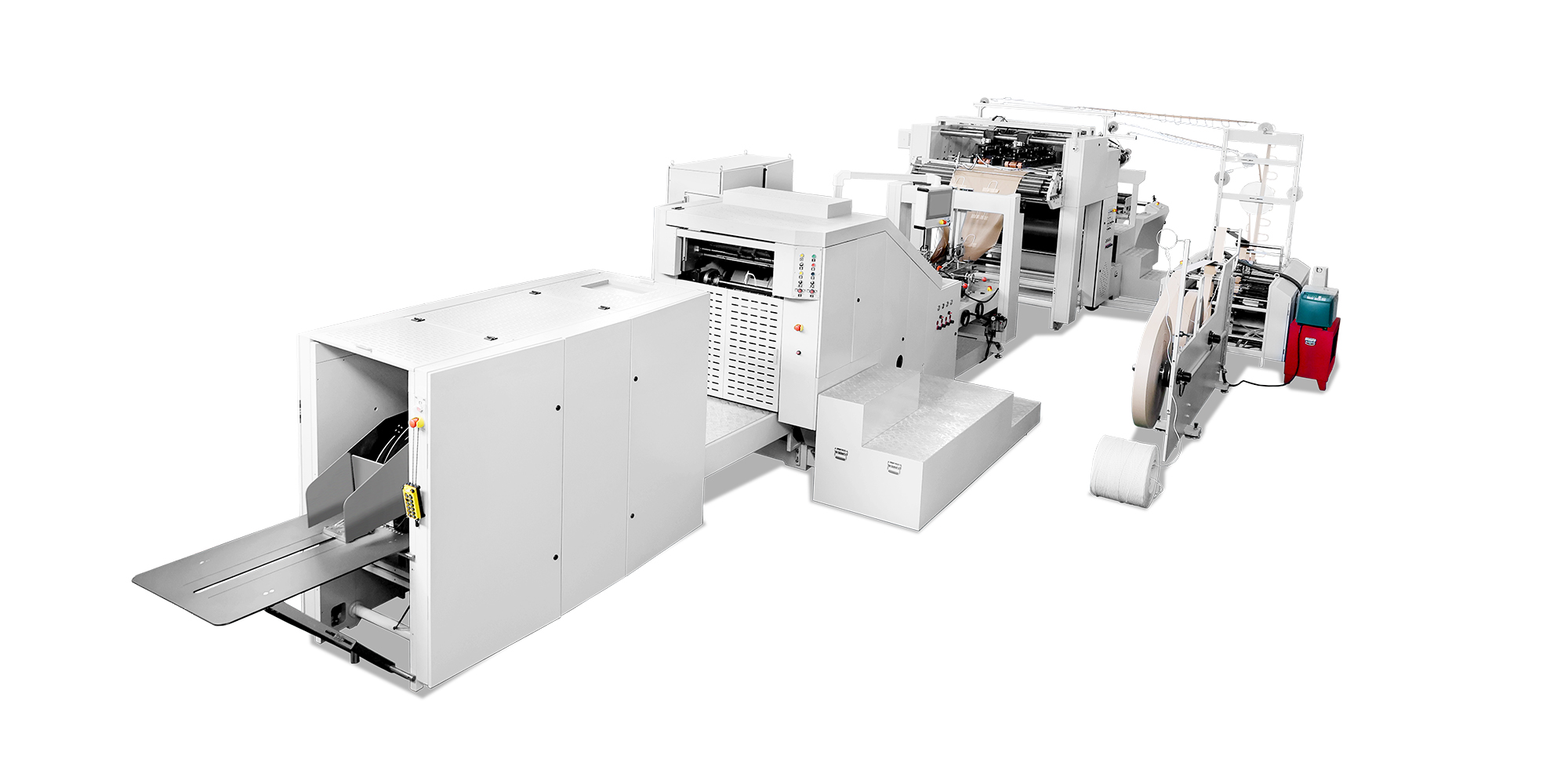 Square Bottom Paper Bag Machine with Handle Inline with Twisted Handle