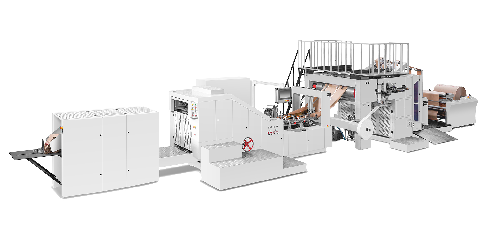 Flat Handle Inside Fold Square Bottom Paper Bag Machine