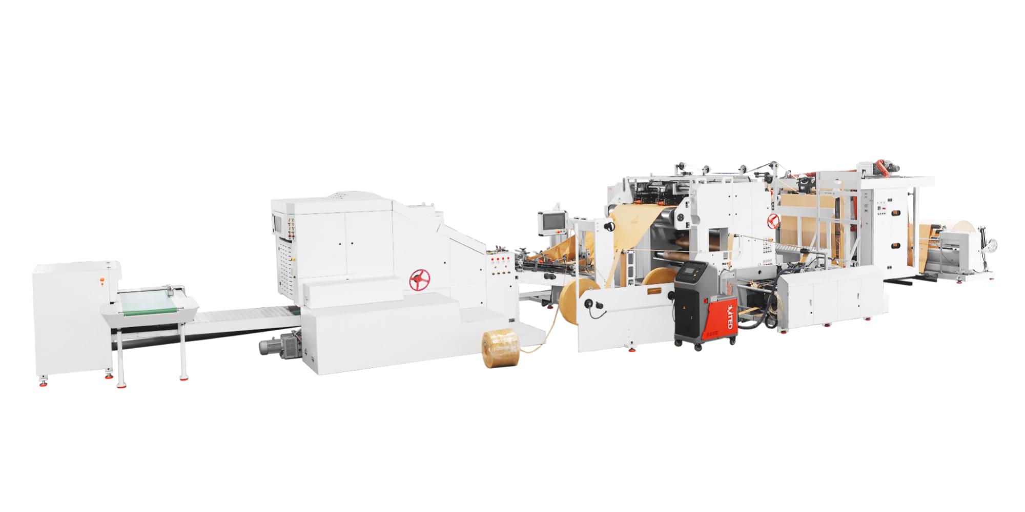 Square Bottom Paper Bag Machine with Inline Printing