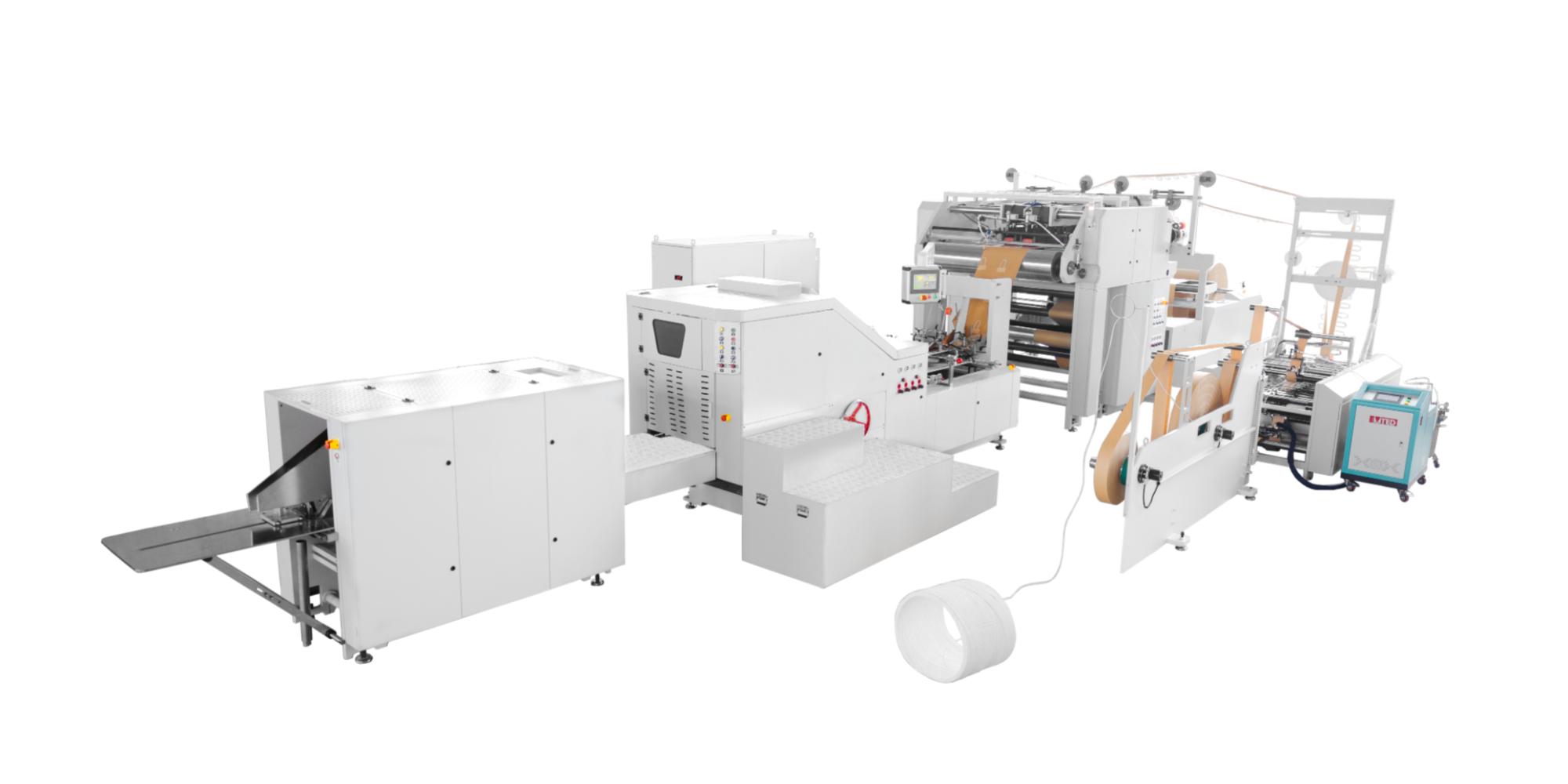 Square Bottom Paper Bag Machine with Round Rope Handles