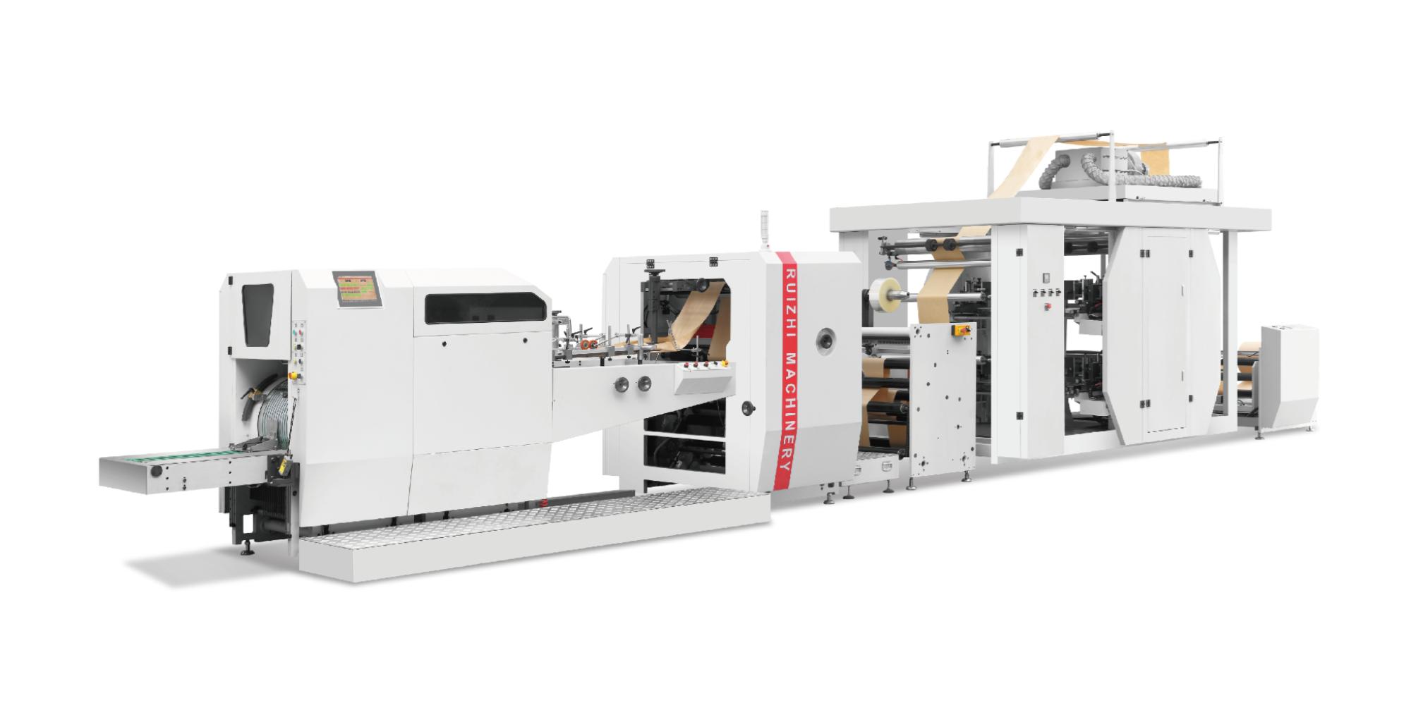 Flat Bottom Paper Bag Machine with Printing Inline