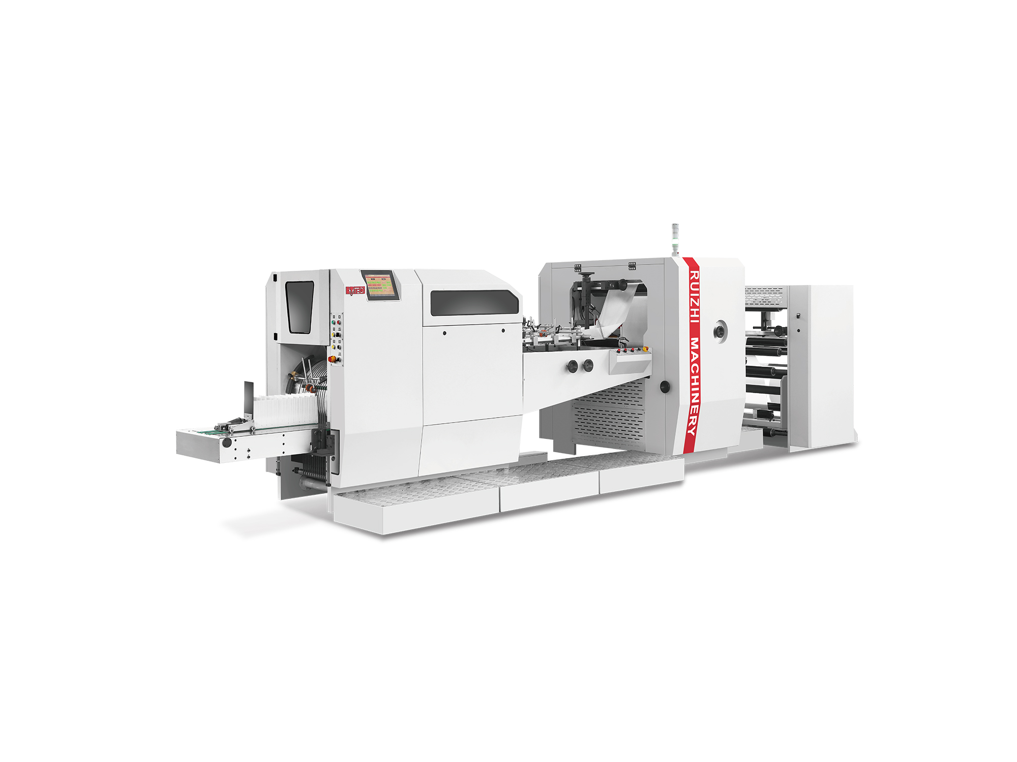 RZJD-G450J Fully Automatic High-Speed Flat Bottom Paper Bag Machine with Window