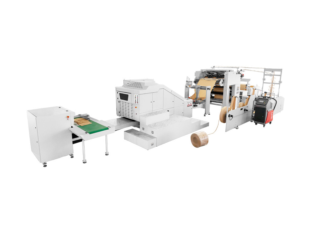 Fully-Auto Square Bottom Paper Bag Machine with Twsit Handle Inline