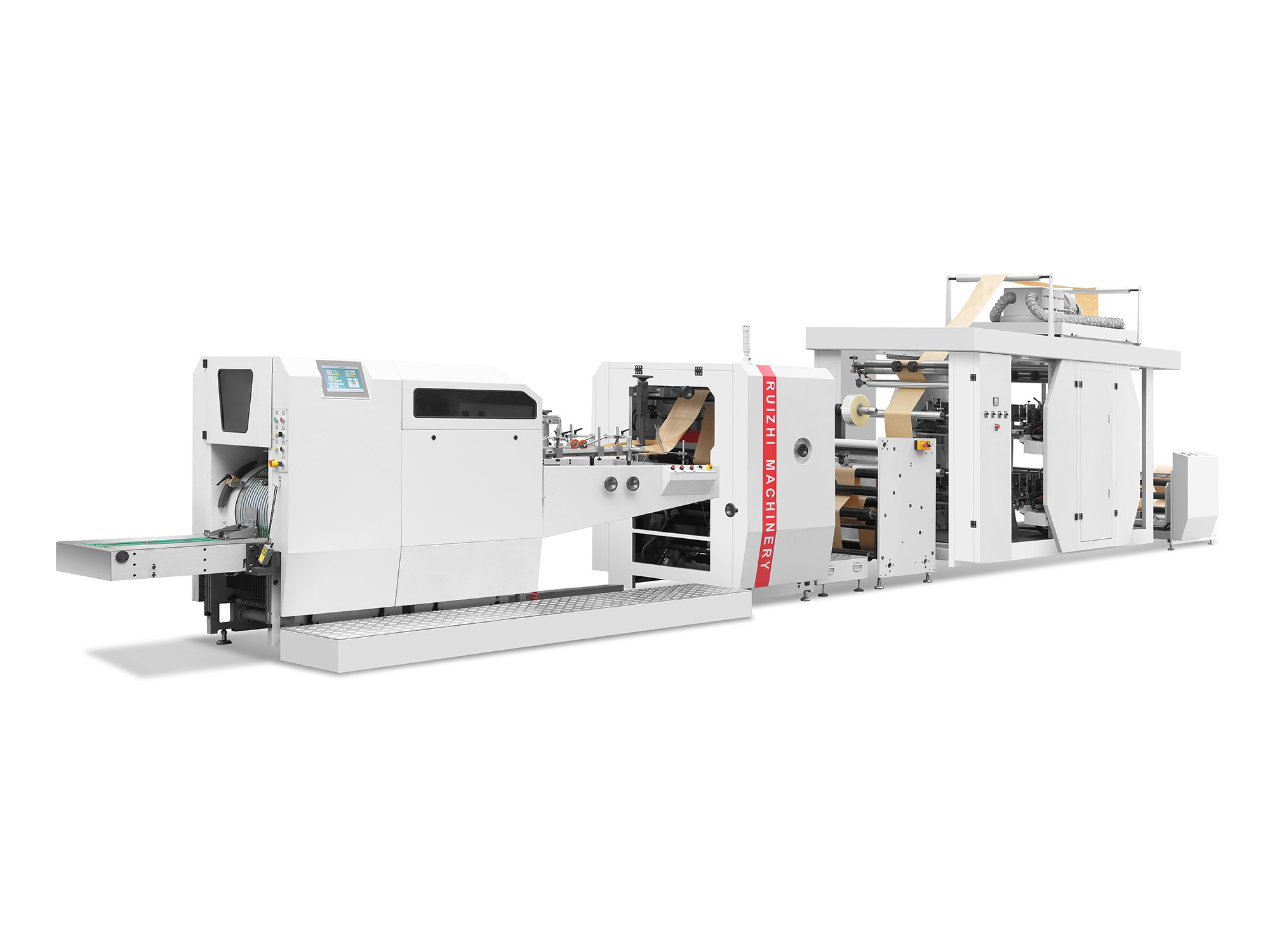 flat bottom paper bag machine with printing inline