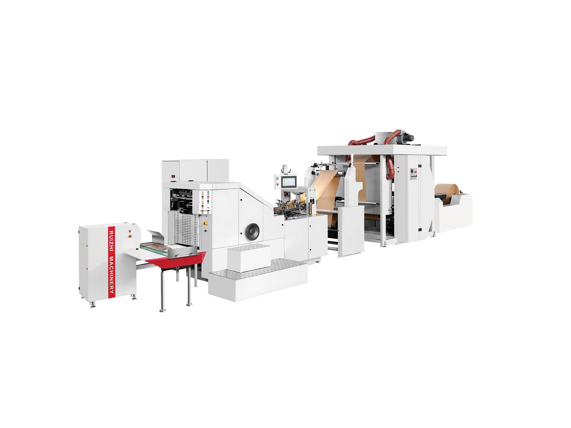 Square Bottom Paper Bag Machine with Printing Inline