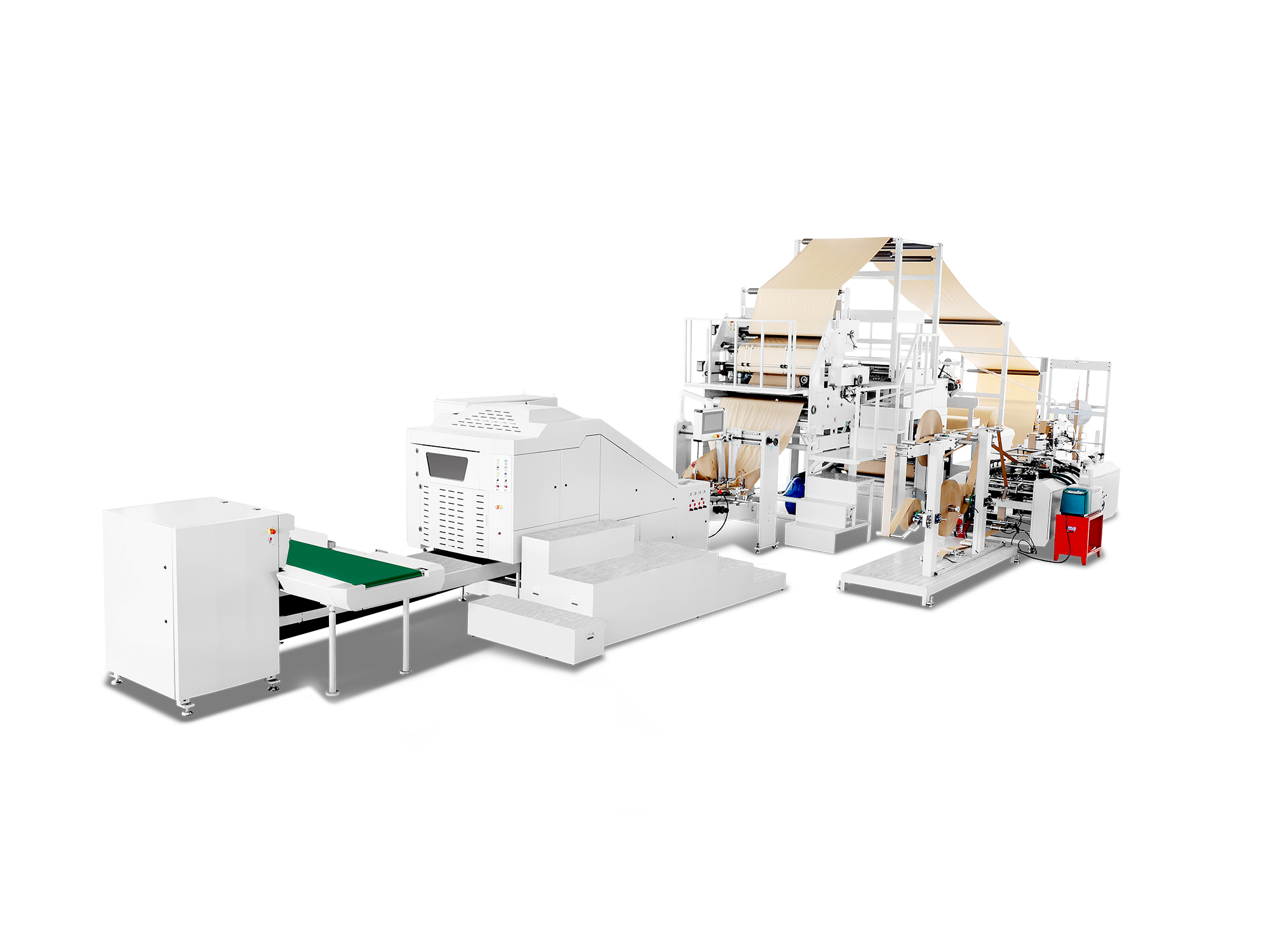 Square Bottom Paper Bag Machine with Twisted Handle Inline