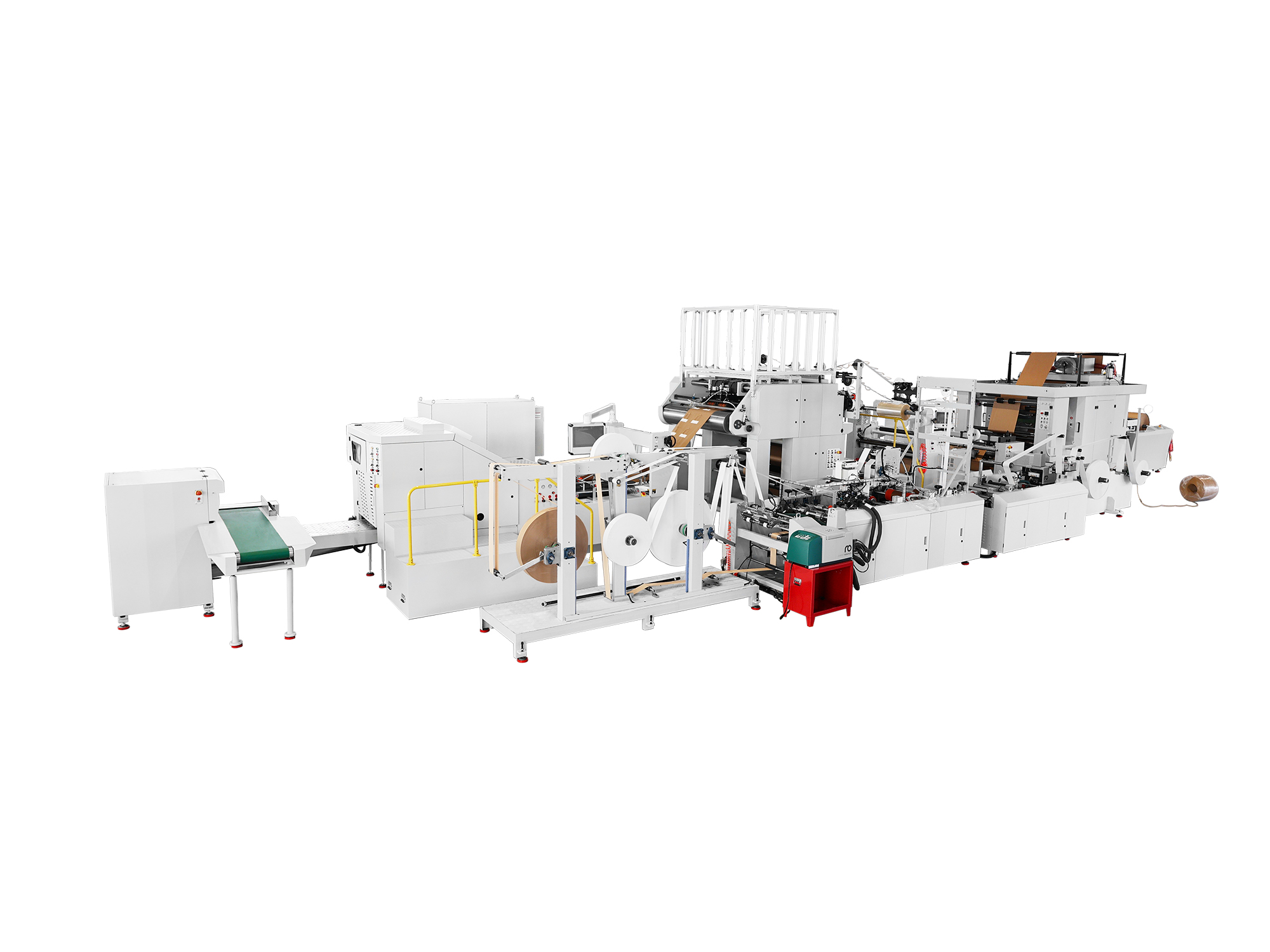 Square Bottom Paper Bag Machine with Twisted and Flat Handle Inline