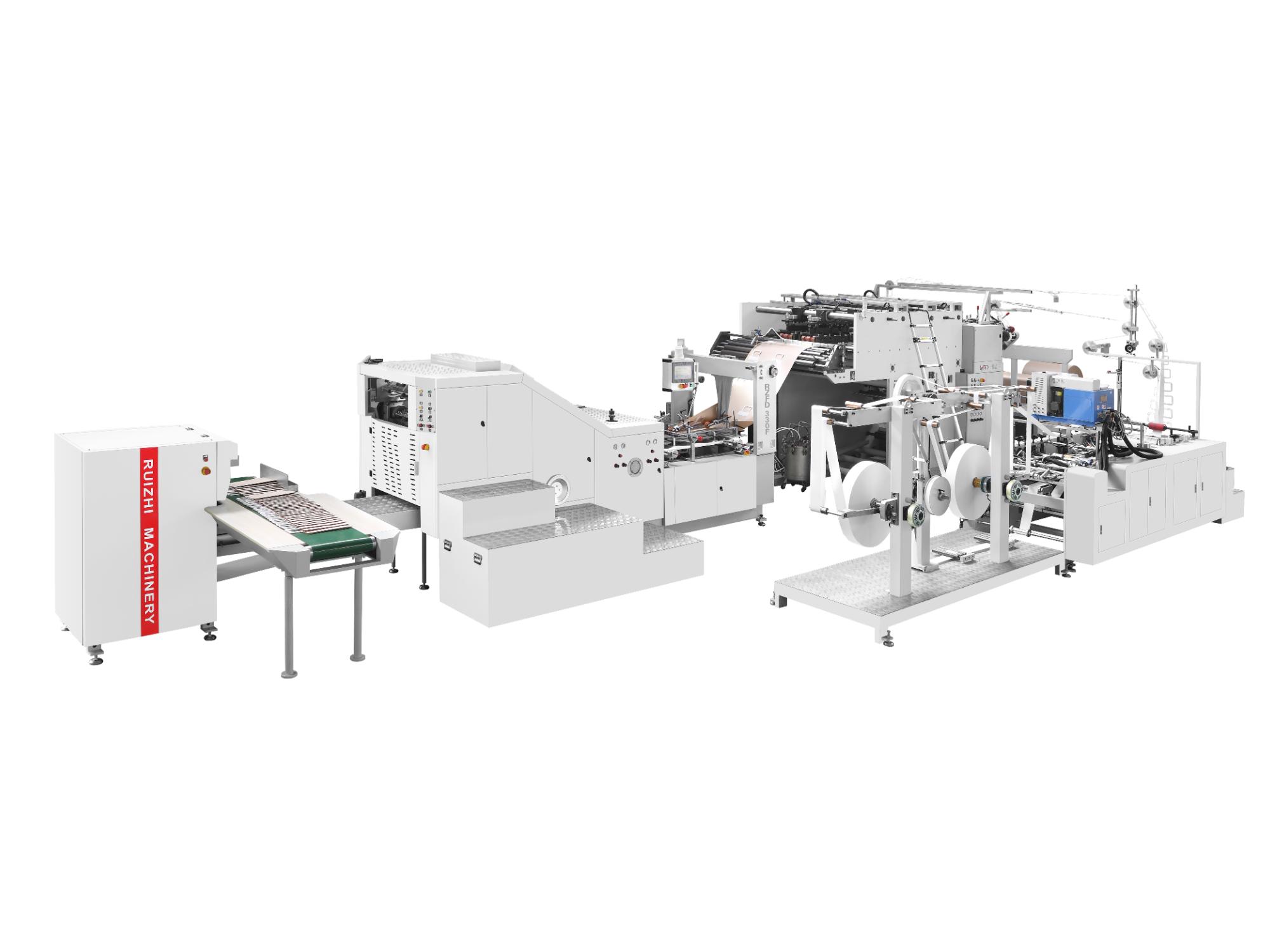 RZFD-330F Square Bottom Paper Bag Machine with Flat Handle Inline — Automated Forming Equipment for Medium-Size Handle Paper Bags