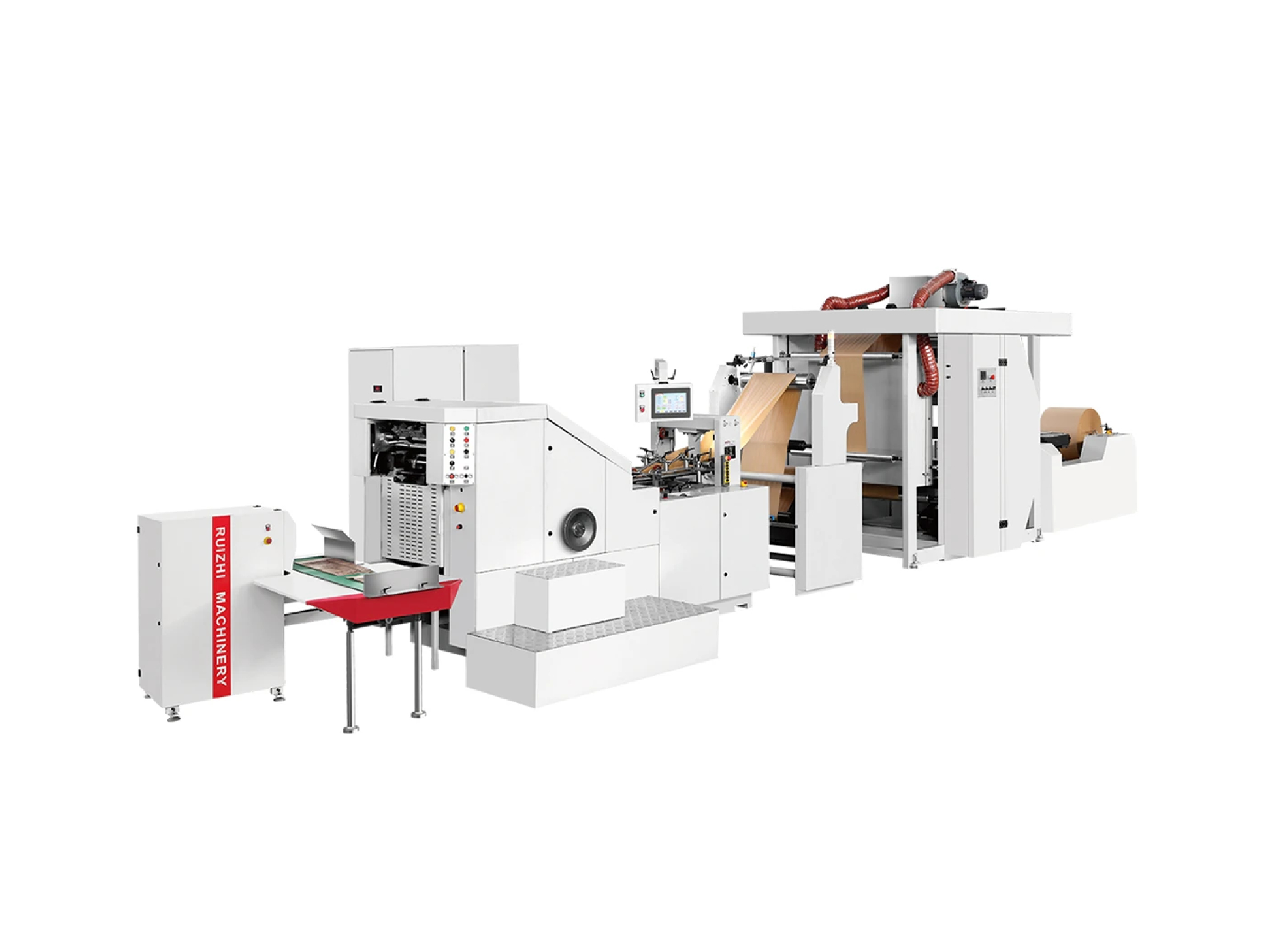 RZFD-550N Square Bottom Paper Bag Machine with Printing Inline — Integrated Printing and Bag-Making Equipment