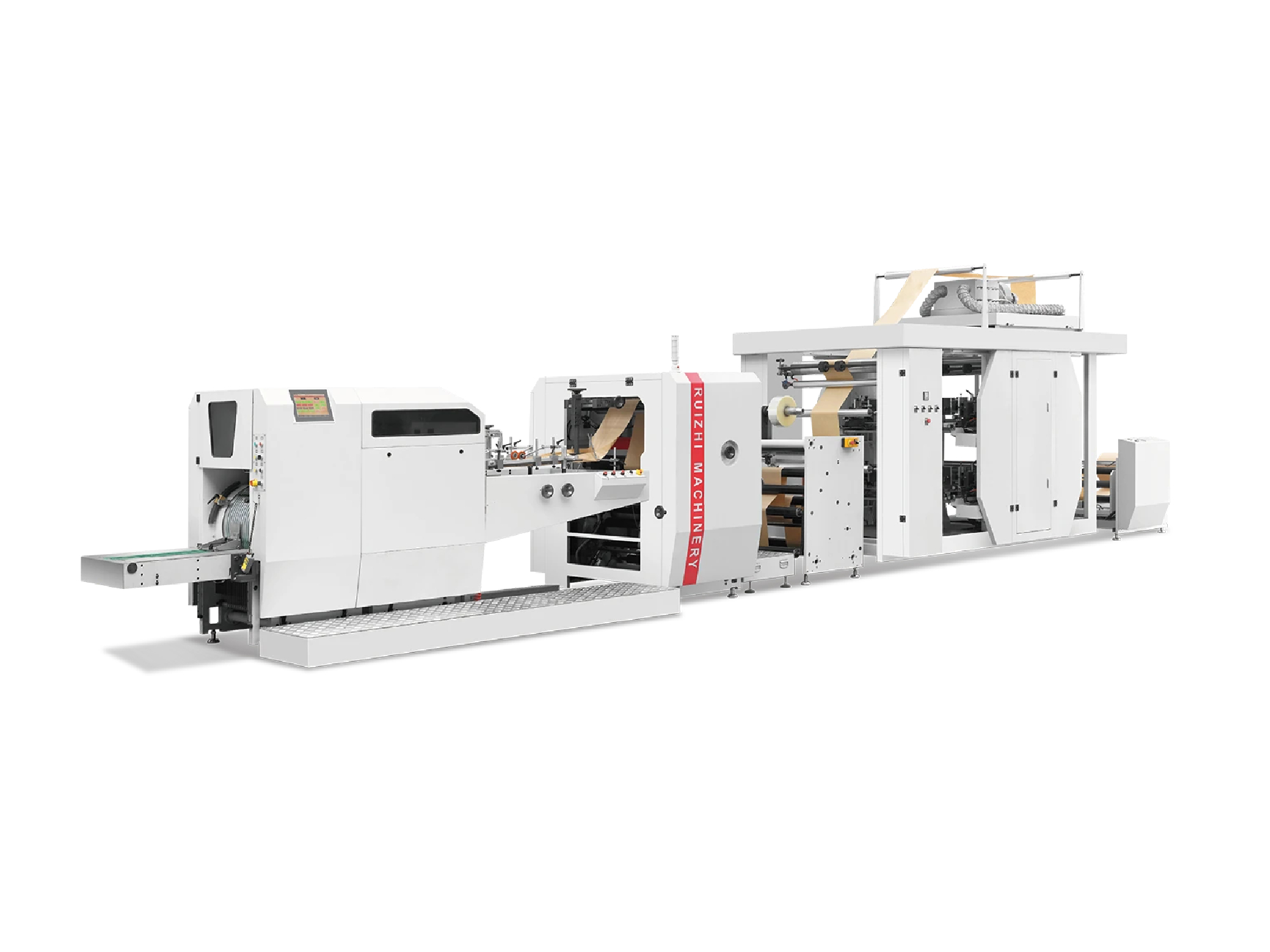 RZJD-G450J Flat Bottom Paper Bag Machine with Printing Inline Optimizes the Flat Bottom Paper Bag Production Process