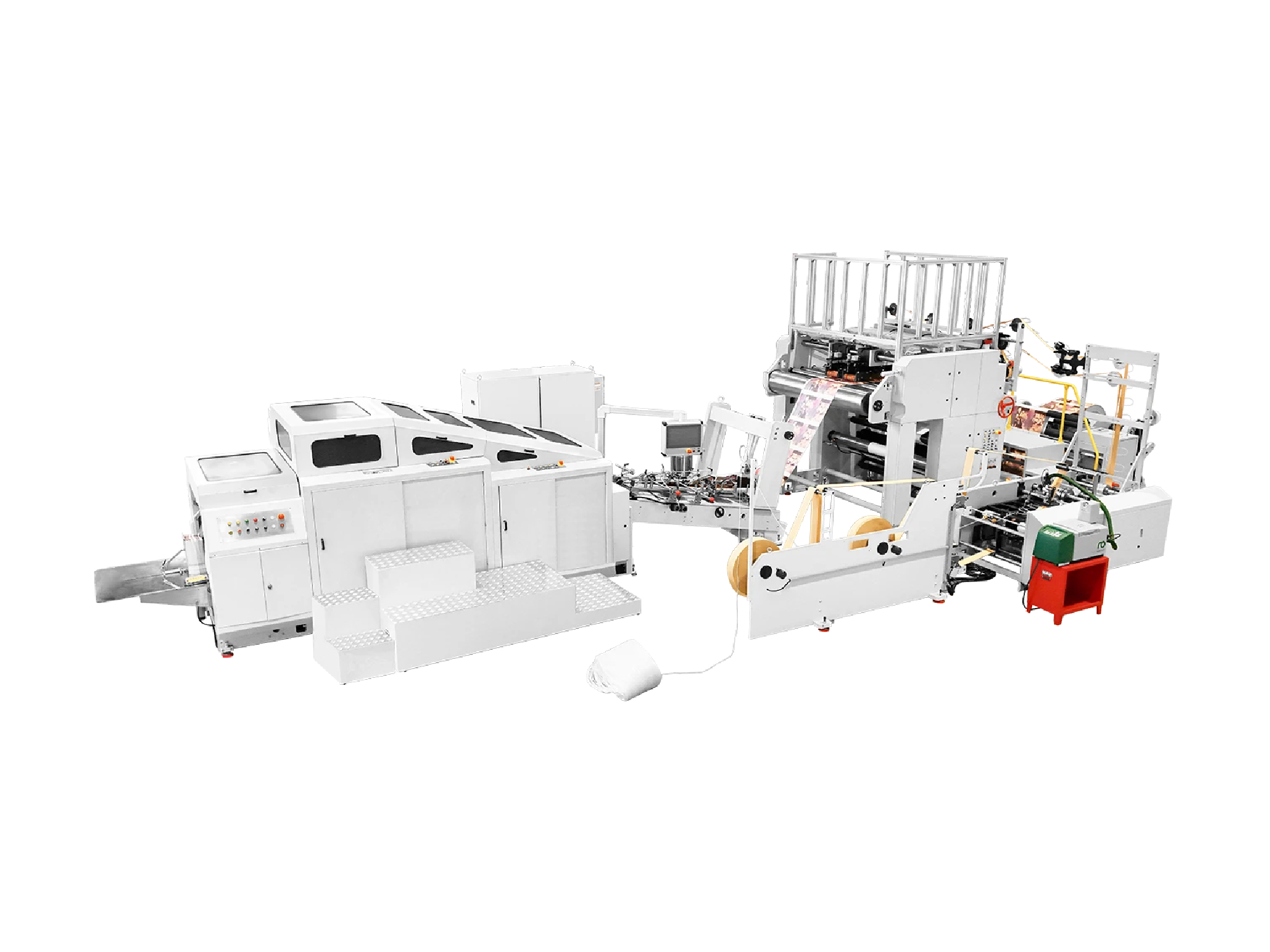 RZFD-550NT Paper Bag Machine with Twisted Handle Inline Supports Mass Production of Branded Packaging