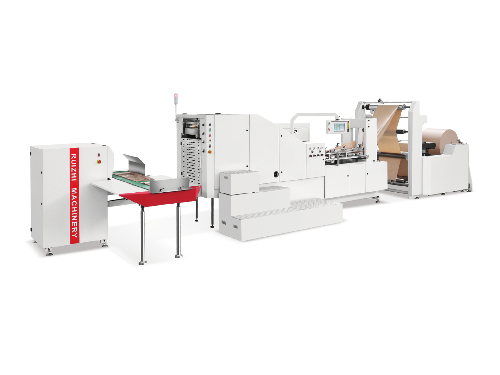 RZFD-550N Square Bottom Paper Bag Production Line with Printing Inline Supports Mass Production of Large-Size Customized Bags